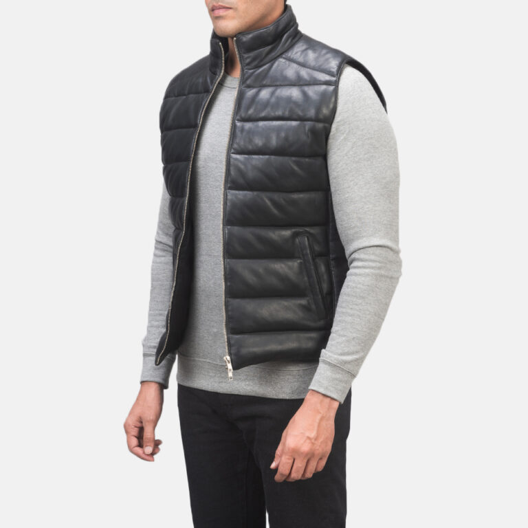 Mens Reeves Black Leather Puffer Vest_3851-3-1618226956207